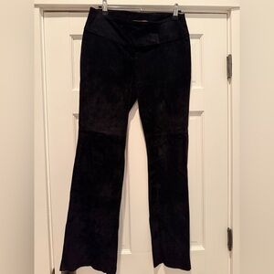 Arden b black leather suede pants
